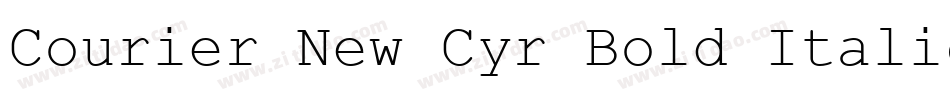 Courier New Cyr Bold Italic字体转换